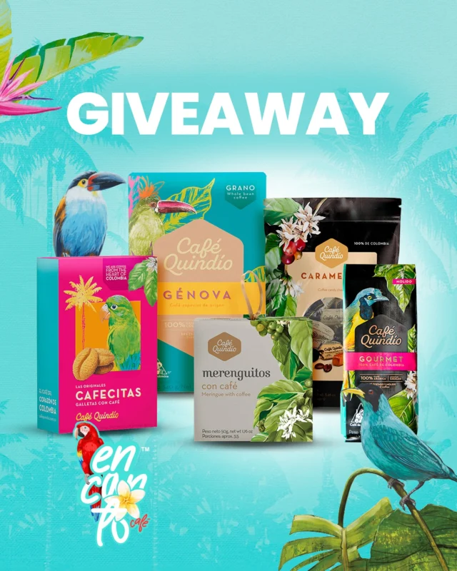 🎉✨ Encanto Café Giveaway! ✨🎉

Want to take home a delicious selection of our products? 😍☕ It’s super easy to enter:

1️⃣ Follow us on Instagram 👉 @EncantoCafeStore
2️⃣ Comment on this post 💬
3️⃣ Tag a two friends 👯

🍫☕ You could win:

1 Café Quindio Génova Ground 454g

1 Cafecitas Café Quindio 100g

1 Merenguitos Café Quindio  pack (x50)

1 Single Pack of Coffee Caramels Café Quindio

1 Café Quindio Gourmet Coffee 80g

📅 Enter by Friday, September 19th, 2025

 ⚠️ Giveaway valid only in Canada 🇨🇦

Don’t miss out — join now and enjoy the Encanto Café experience! 💙✨