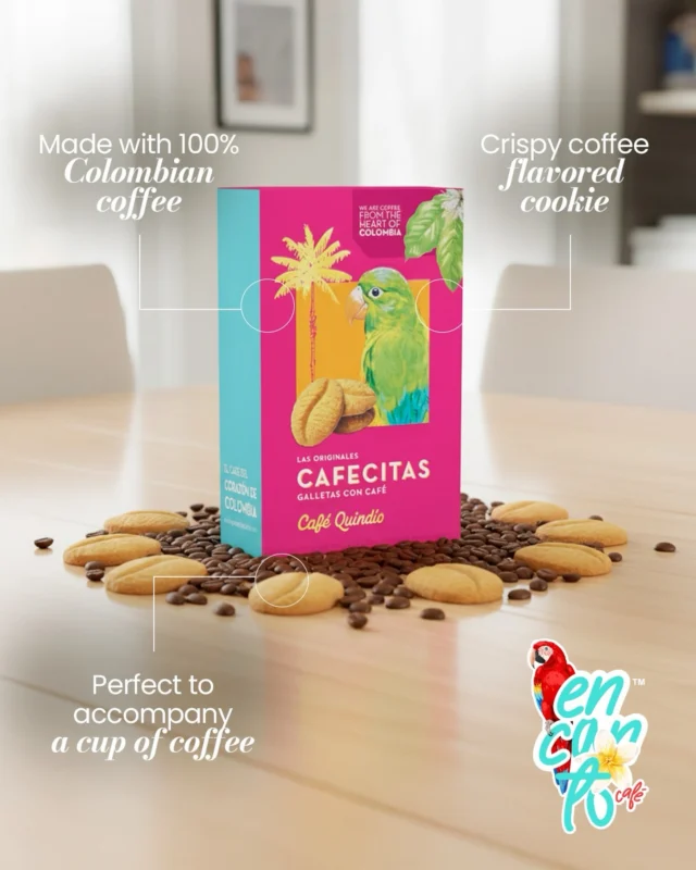 ✨ Coffee Cookies Cafecitas ✨

 At Encanto Café, we love pairing great coffee with something just as special. That’s why we’ve selected these exquisite Cafecitas cookies, made with authentic Quindío coffee.

Crisp, bite-sized, gently toasted, and perfectly balanced in sweetness—designed to complement specialty coffee moments. Perfect for sharing, gifting, or enjoying one cafecita at a time.

A classic Colombian treat, reimagined for modern coffee rituals. 🤎☕

#EncantoCafe #CoffeeCookies #Cafecitas #ColombianCoffee