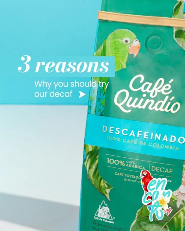 From the heart of Quindío 💚 at Encanto Café, we bring you a decaf coffee that keeps all the flavour—without the caffeine.

 Smooth, naturally processed 🌿 with sweet cocoa and nutty notes 🤎✨ Perfect for mindful moments, any time of day.
☕ Relax. Sip. Enjoy.

#EncantoCafe #DecafCoffee #CafeQuindio