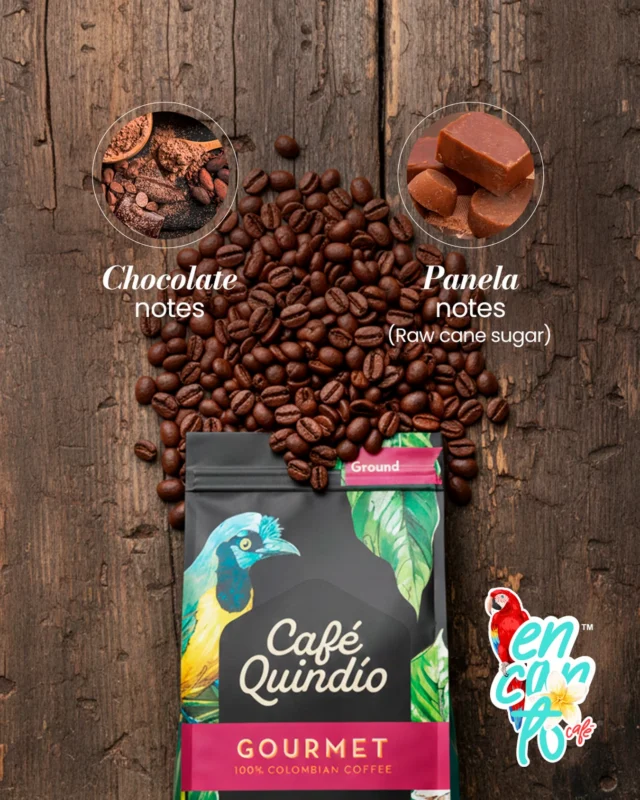 Chocolate notes. Panela notes. ☕✨

Colombian coffees are often recognized for their warmth and natural sweetness, shaped by fertile soils, balanced altitudes, and generations of coffee tradition.

This Gourmet coffee by Café Quindío features a classic flavor profile with notes of chocolate and panela, offering a smooth, balanced, and comforting cup.

A simple expression of Colombian coffee; where origin and flavor speak for themselves.

Flavor profile: 🍫 Chocolate | 🍯 Panela

#encantocafe #encantocafestore #ColombianCoffee #CoffeeNotes CoffeeCulture